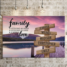 Load image into Gallery viewer, New River Pier Color A Little Whole Lot of Love Multi-Names Premium Canvas Poster
