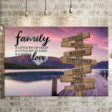 Load image into Gallery viewer, New River Pier Color A Little Whole Lot of Love Multi-Names Premium Canvas Poster
