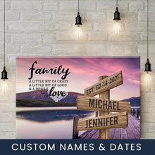 Load image into Gallery viewer, New River Pier Color A Little Whole Lot of Love Multi-Names Premium Canvas Poster
