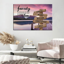 Load image into Gallery viewer, New River Pier Color A Little Whole Lot of Love Multi-Names Premium Canvas Poster
