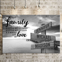 Load image into Gallery viewer, Ocean Dock A Little Whole Lot of Love Multi-Names Premium Canvas Poster
