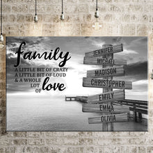 Load image into Gallery viewer, Ocean Dock A Little Whole Lot of Love Multi-Names Premium Canvas Poster
