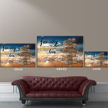 Load image into Gallery viewer, Ocean Sunset Color A Little Whole Lot of Love Multi-Names Premium Canvas
