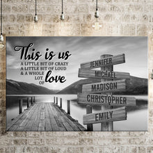 Load image into Gallery viewer, River Pier Personalized &quot;THIS IS US&quot; Multi-Names Premium Canvas
