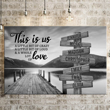 Load image into Gallery viewer, River Pier Personalized &quot;THIS IS US&quot; Multi-Names Premium Canvas
