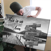 Load image into Gallery viewer, River Pier Personalized &quot;THIS IS US&quot; Multi-Names Premium Canvas
