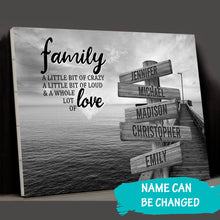 Load image into Gallery viewer, Seaside Dock A Little Whole Lot of Love Multi-Names Premium Canvas Poster
